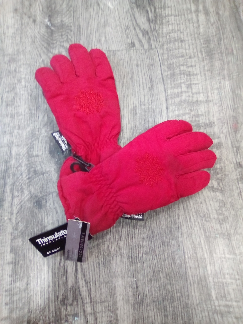 3M Thinsulate Red Women's Winter Gloves